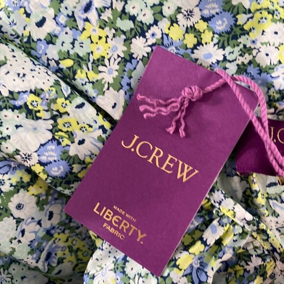 J. Crew Liberty Palermo Smocked Waist Mini Dress Thorpe Hill Small NWT DR-1250 - Picture 11 of 15
